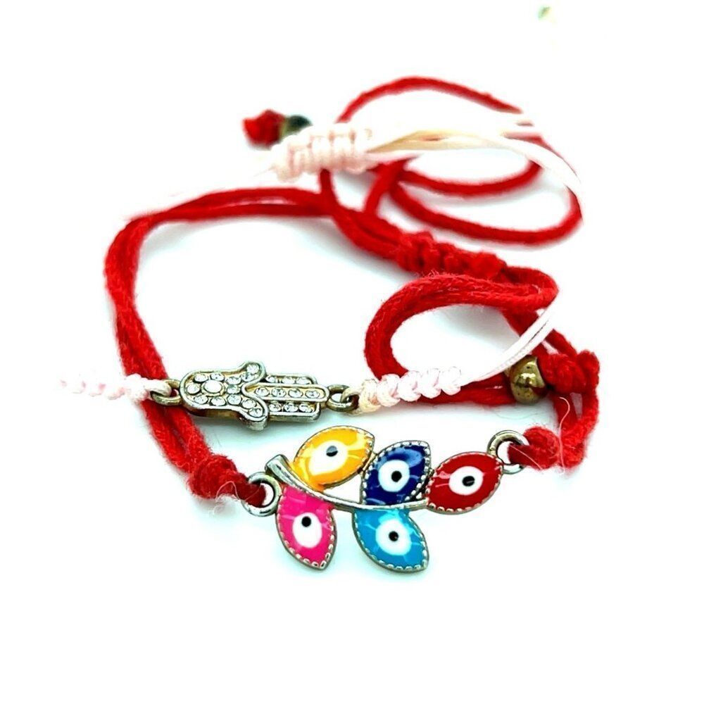Hamsa & Evil Eyes Bracelets (c)‎